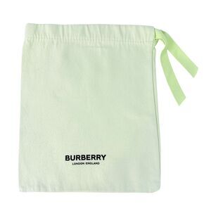 Burberry Small Drawstring Dust Bag Pouch Pale Mint Green Canvas Designer